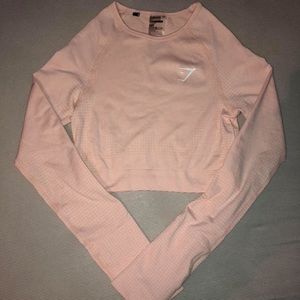 Gymshark Vital Seamless Crop Top in Blush Nude